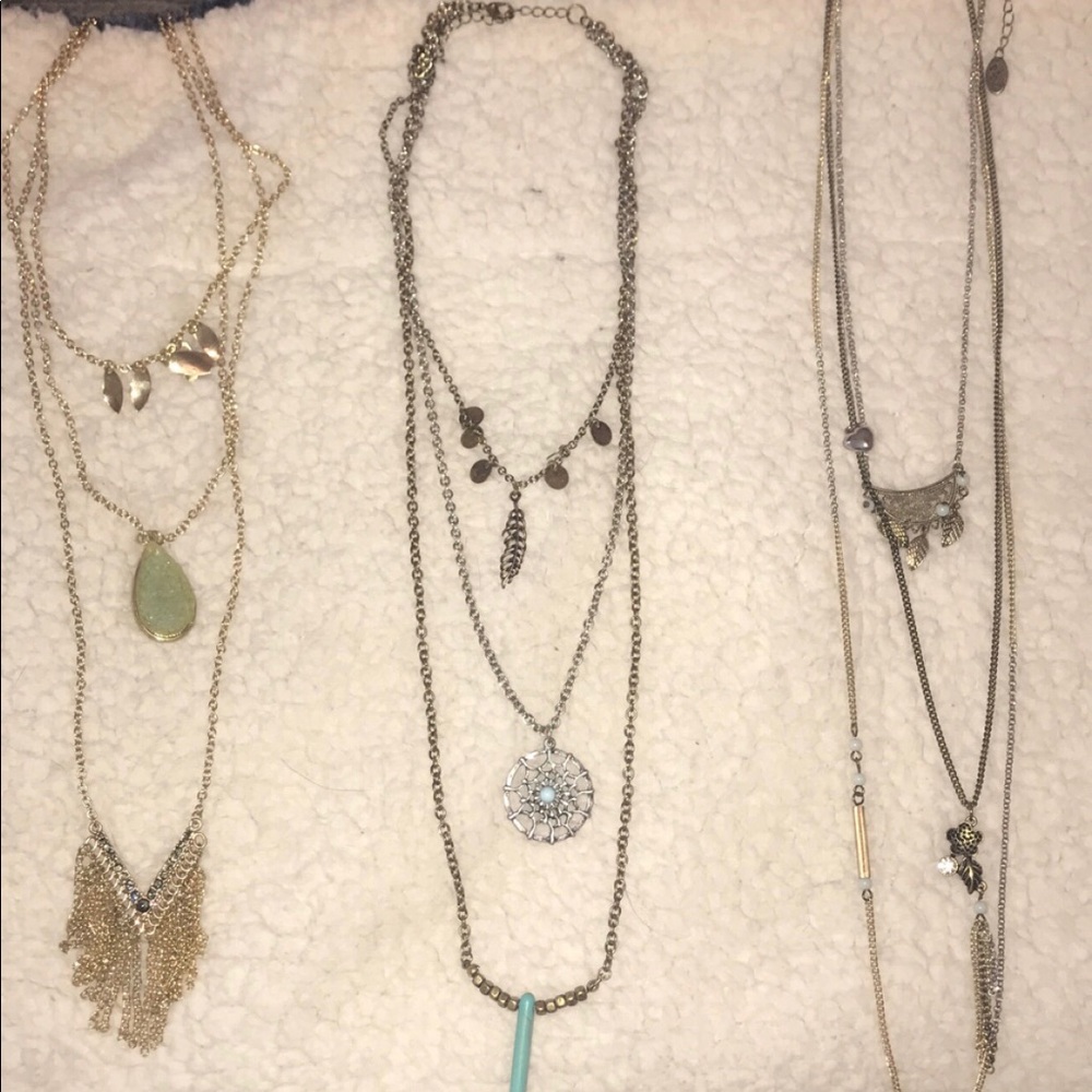 Layered necklaces
